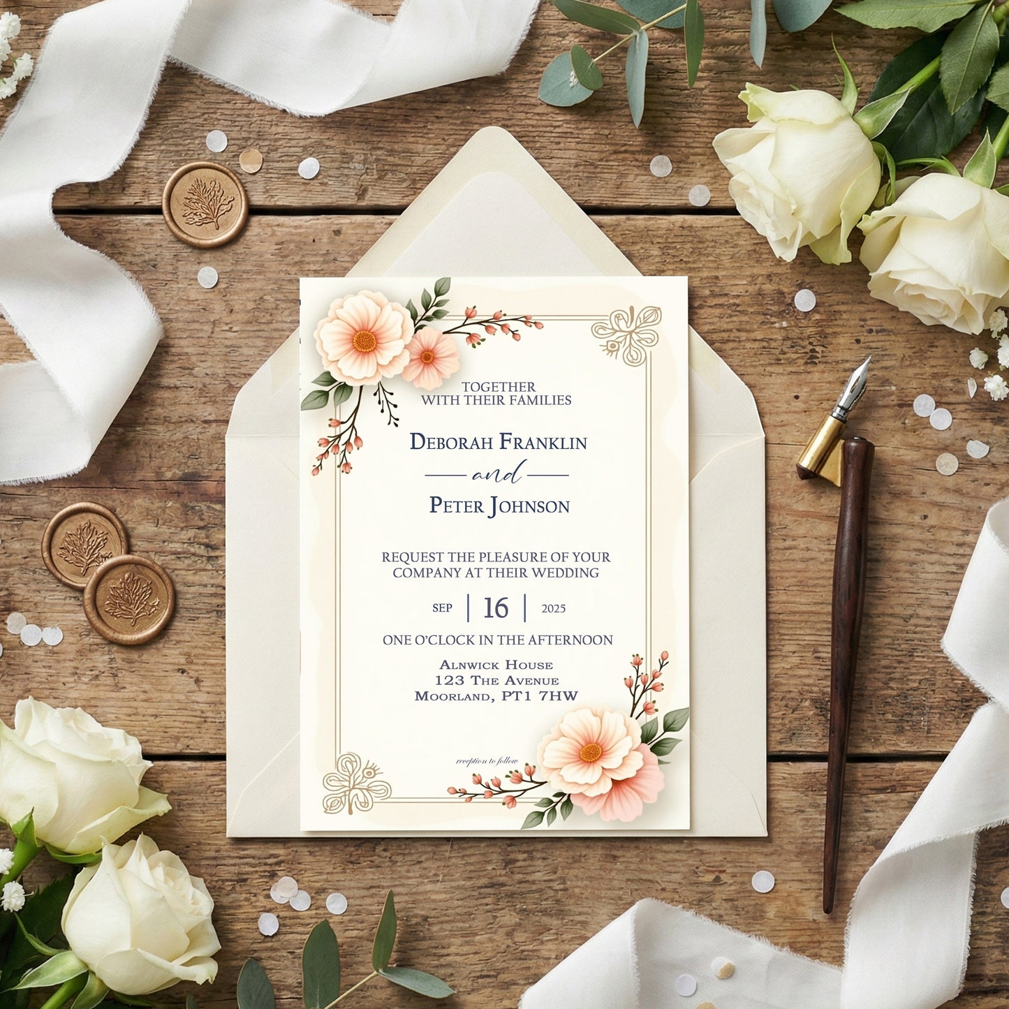 RusticA Wedding Invitation
