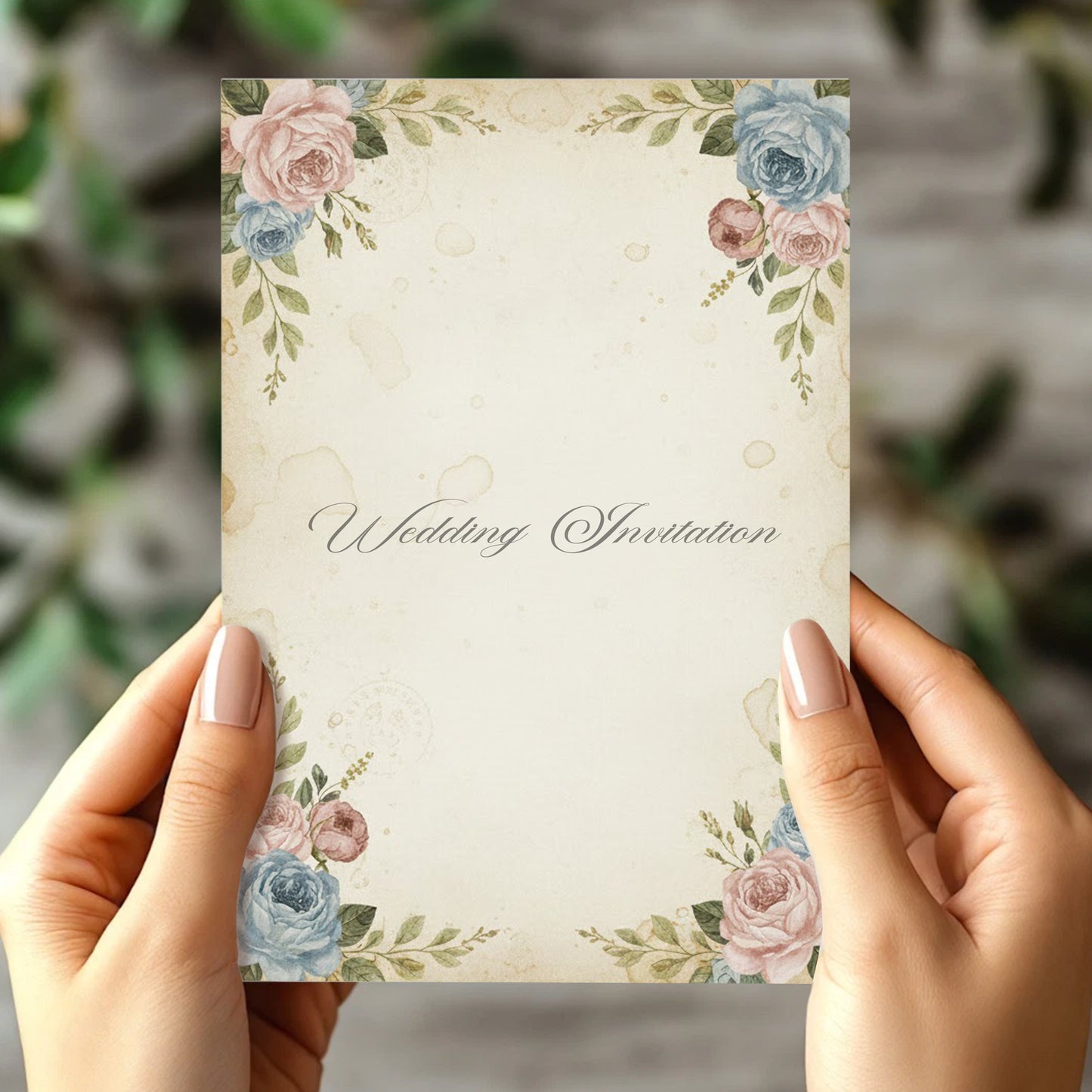 Vintage Style Wedding Invitation