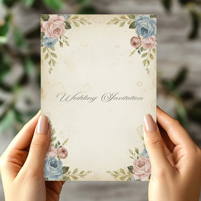 Vintage Style Wedding Invitation