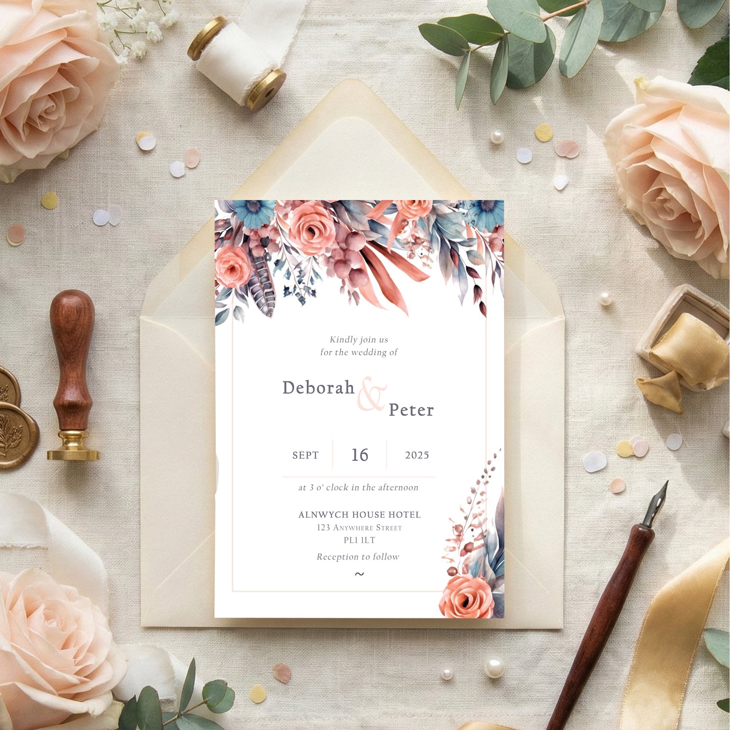 Daphne 2 Wedding Invitation