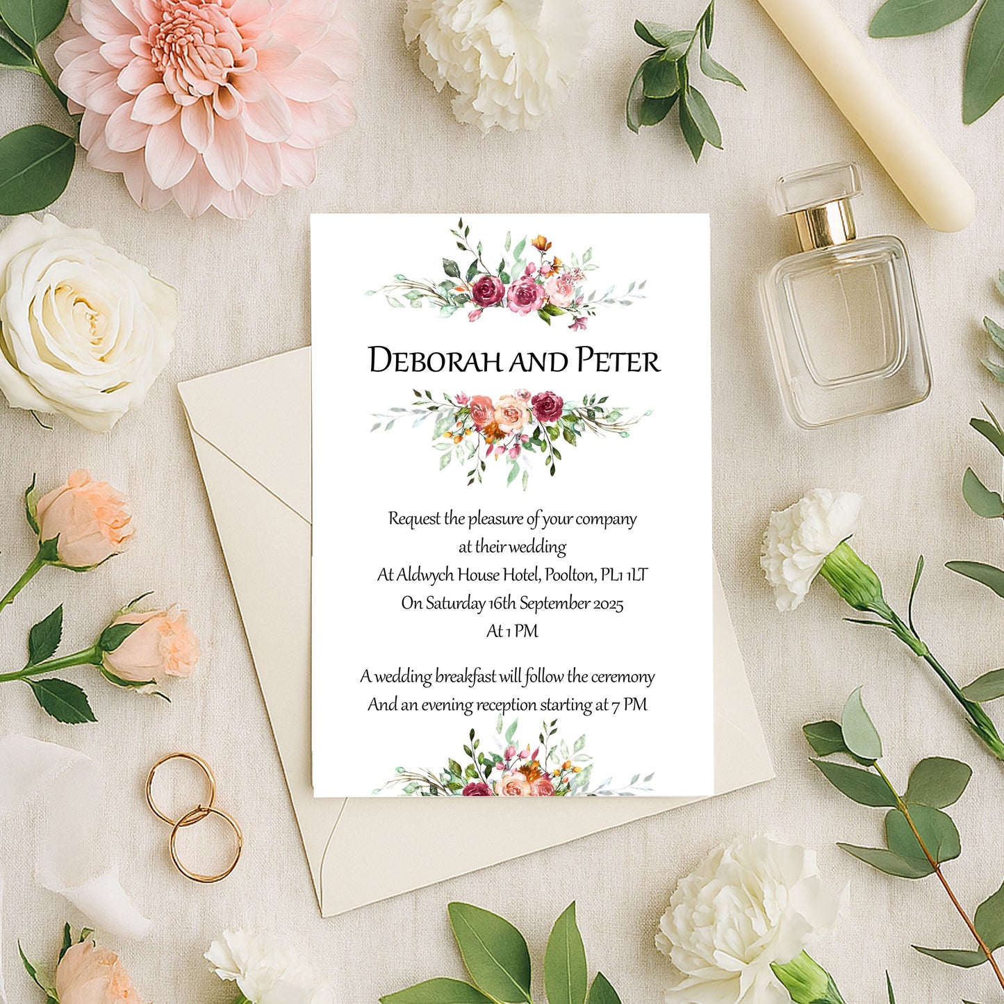 Catherine 2 Wedding Invitation