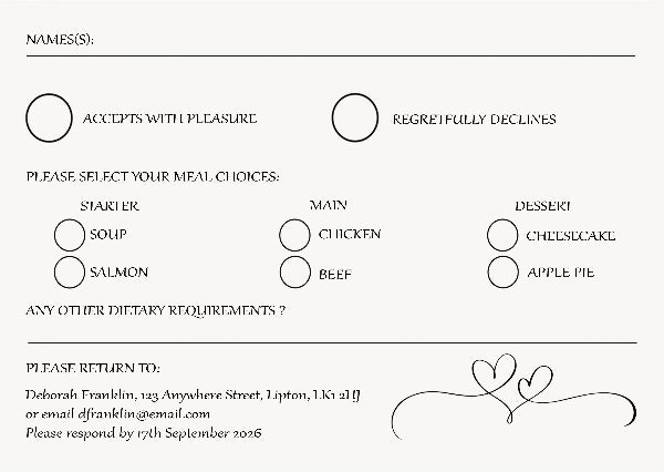 Lillies and Rings RSVP